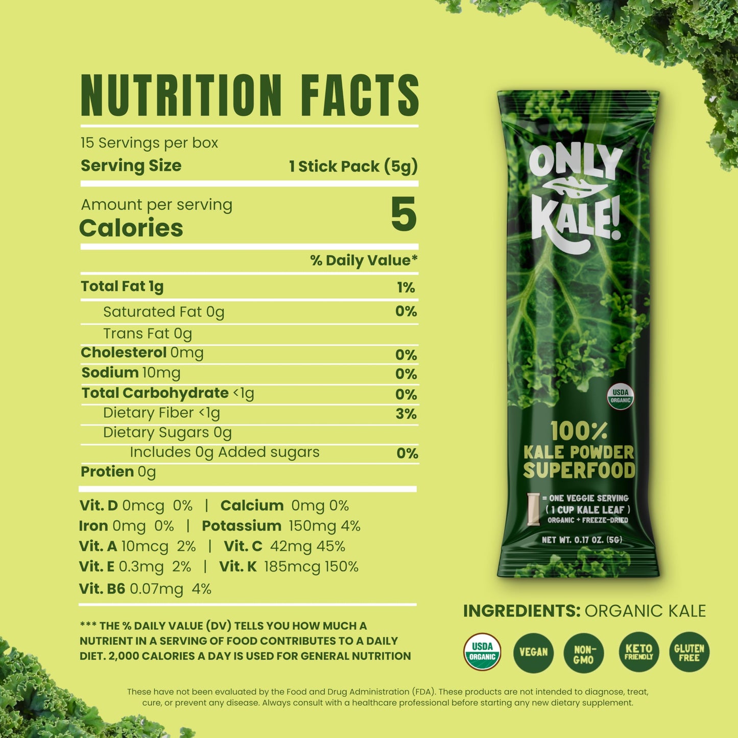 OnlyKale Kale Powder Powder 2.64 Ounce