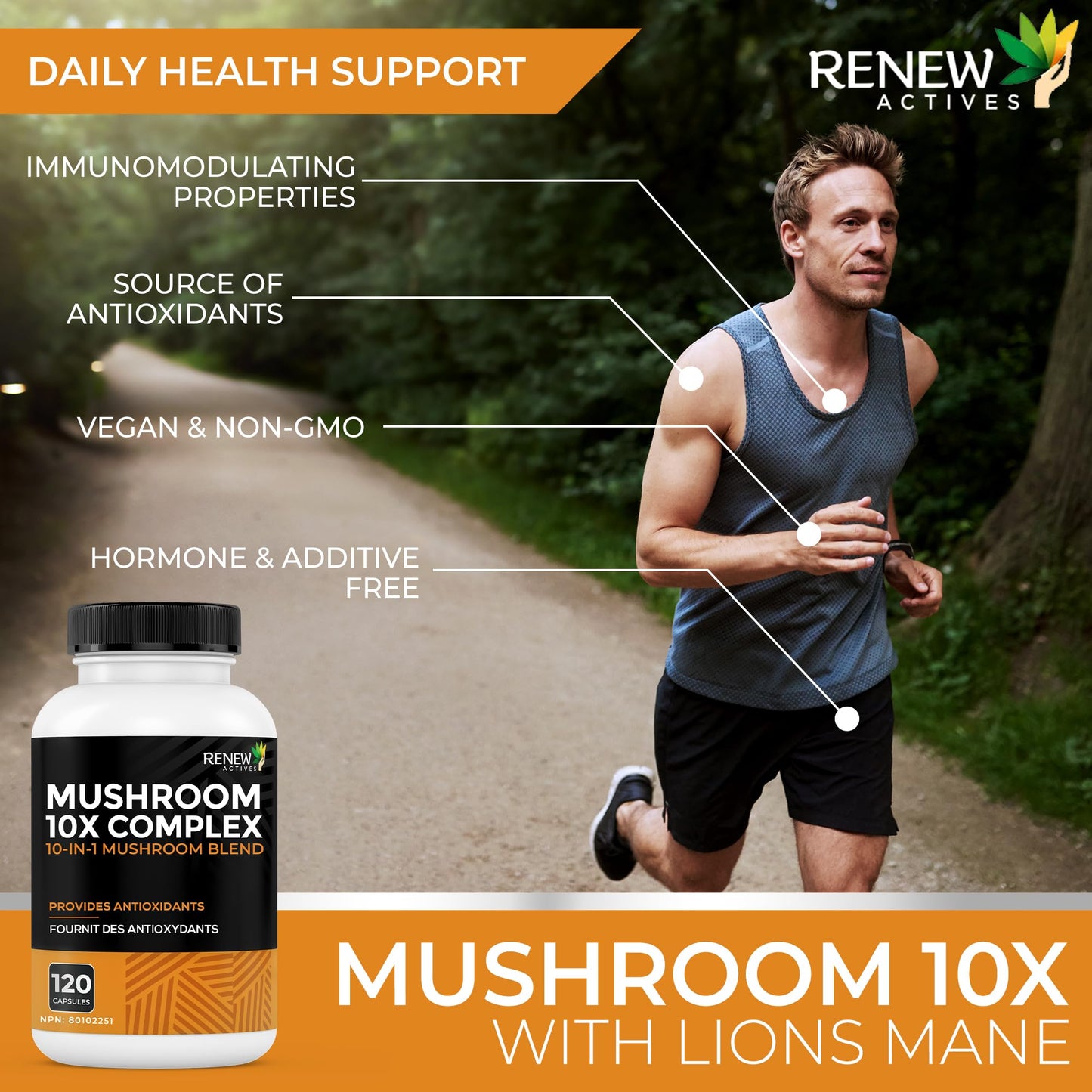 Renew Actives Mushroom Complex Capsule 1 Count