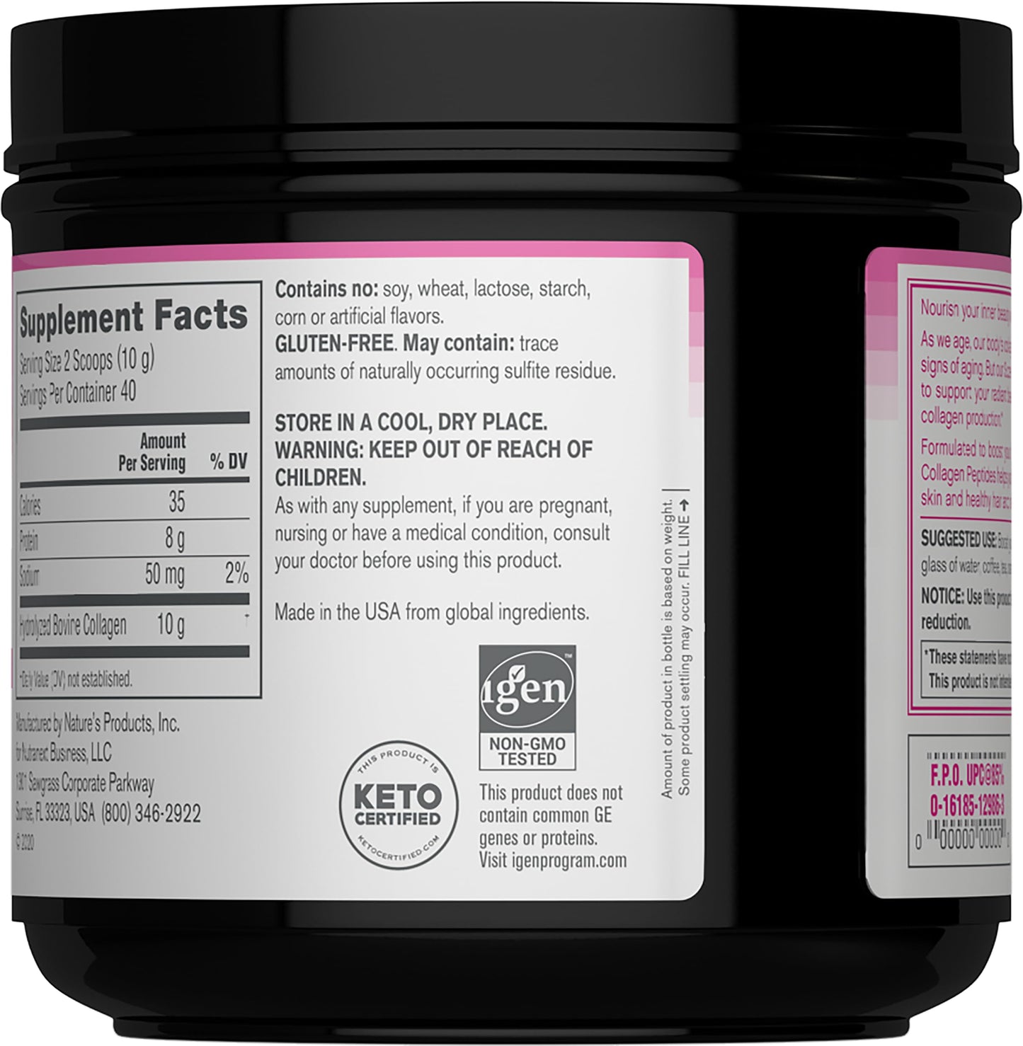 NeoCell Grassfed Collagen Peptides Powder, 14 oz
