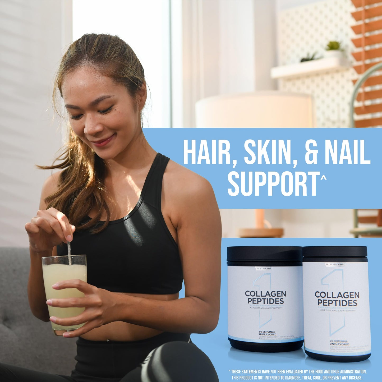 Rule 1 Proteins Collagen Peptides Powder, 20 Servings, Peach Mango