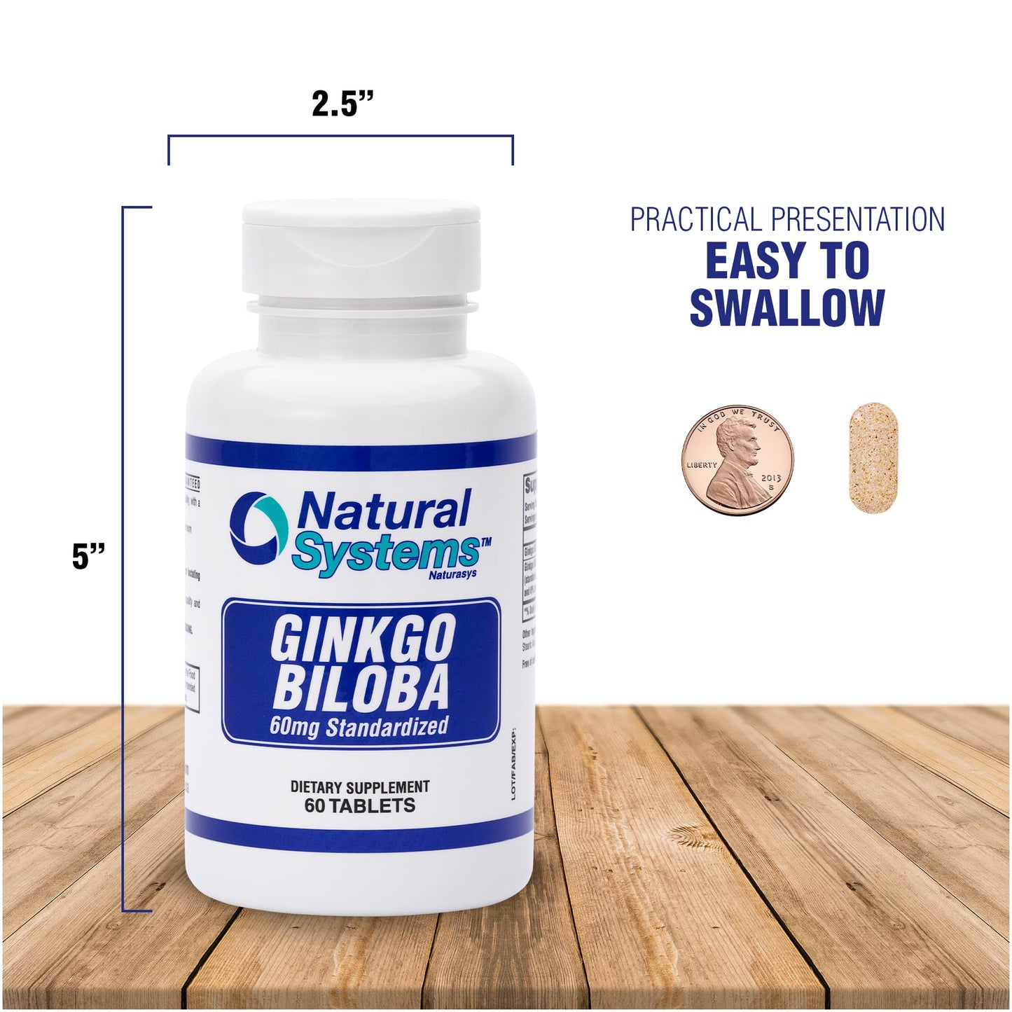 Natural Systems Naturasys Ginkgo Biloba 60 mg Tablet, 60 Count
