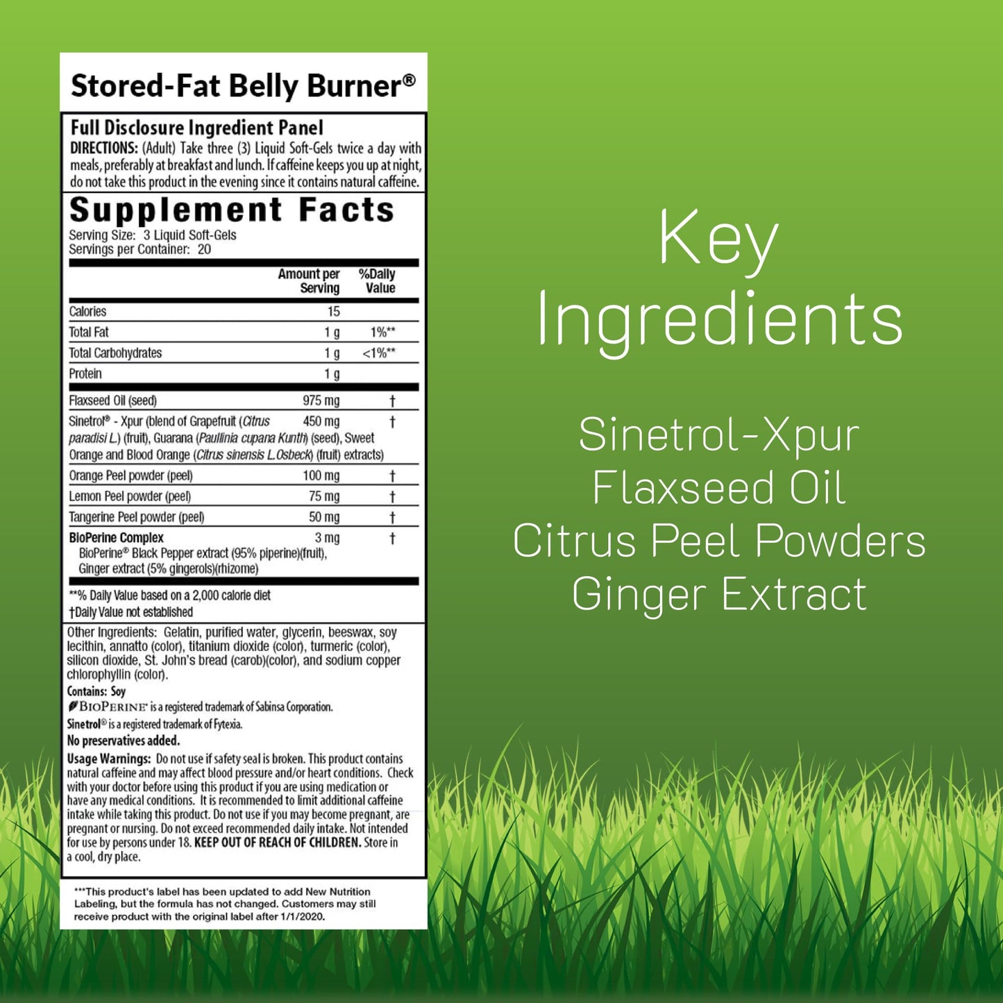 Irwin Naturals Stored-Fat Belly Burner with Sinetrol, Grapefruit, Sweet Orange & Blood Orange - Breakdown Stubborn Fat Softgels, 60 Count (Pack of 2)