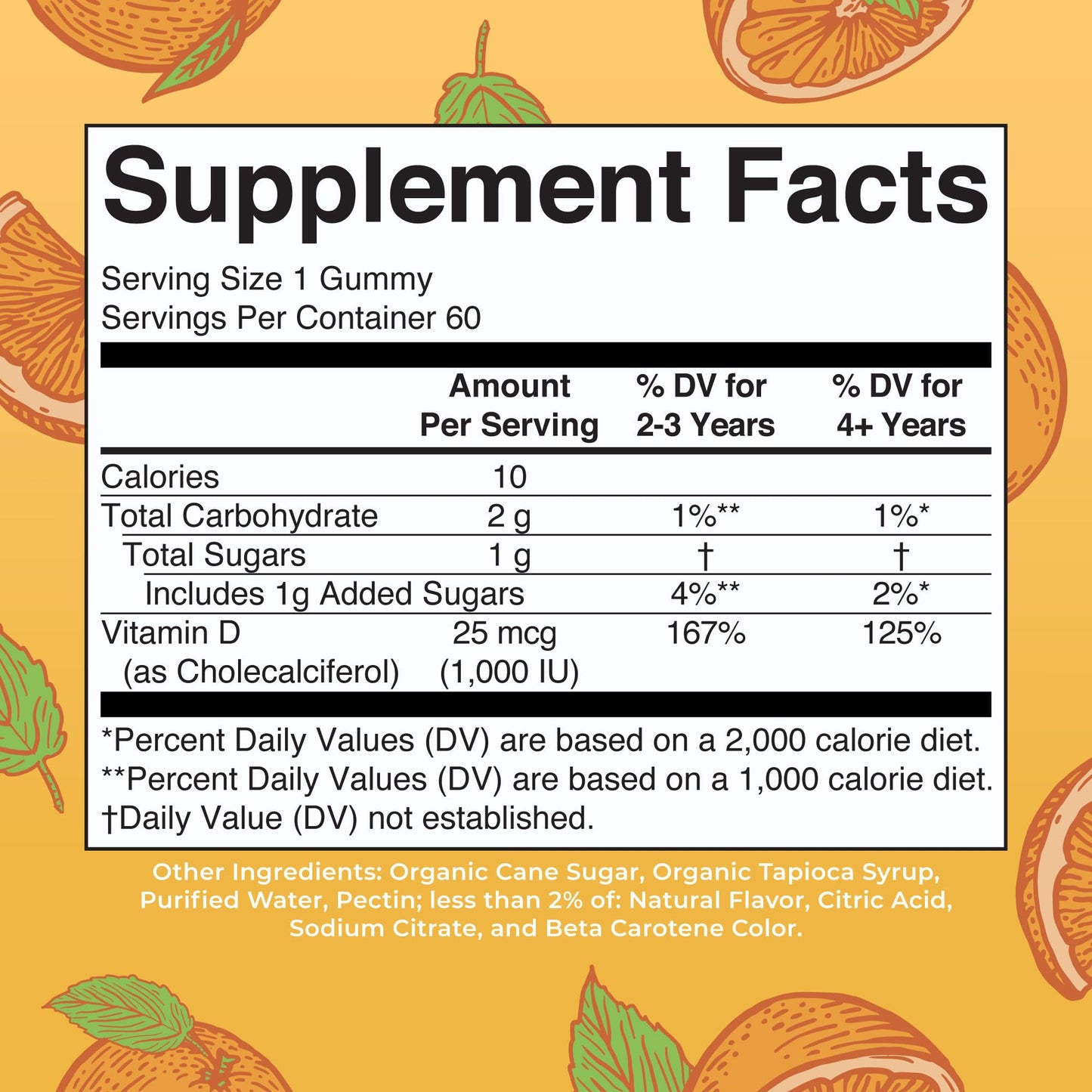 MARYRUTH'S Vitamin D3 Gummies, 60 Gummies
