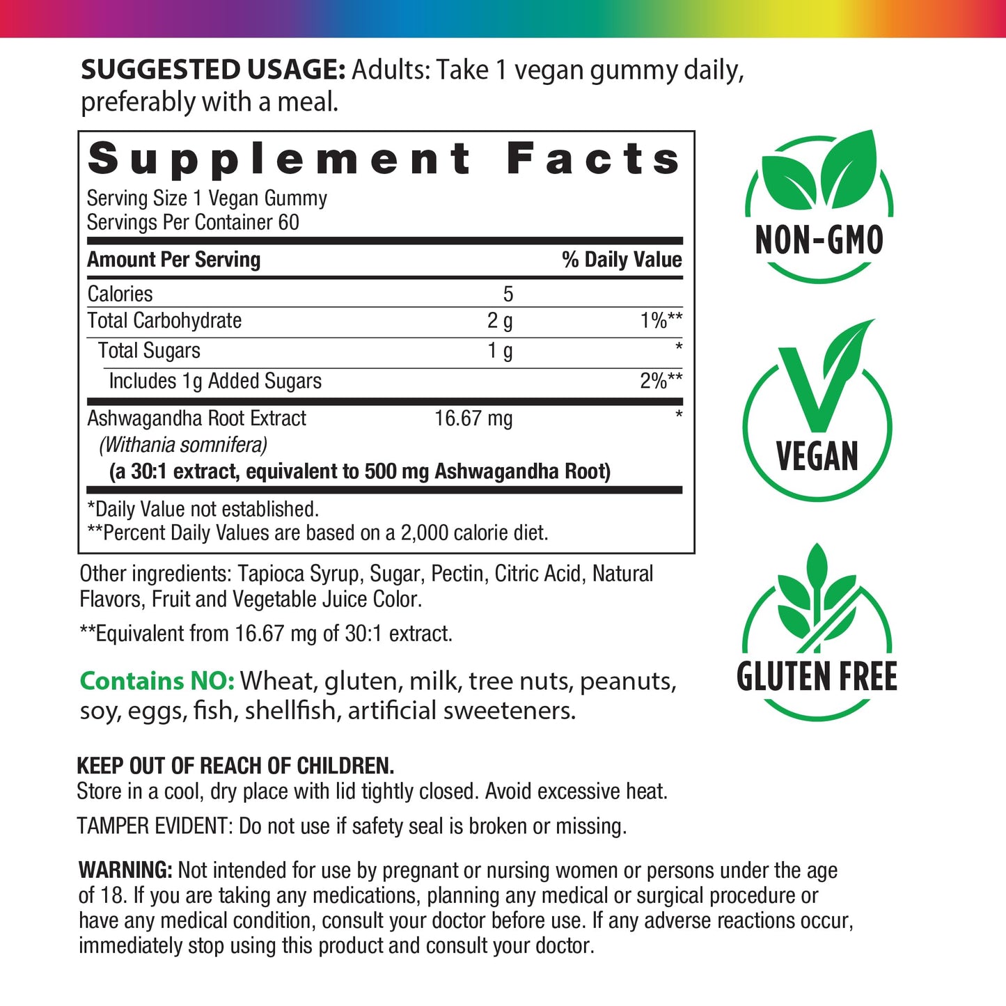 Rainbow Light Ashwagandha Gummies 60 Count