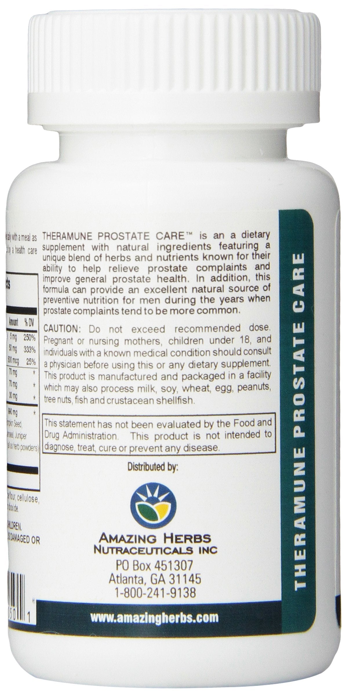 Amazing Herbs Prost-Care Men's Prostate Support Capsules, 50 Count