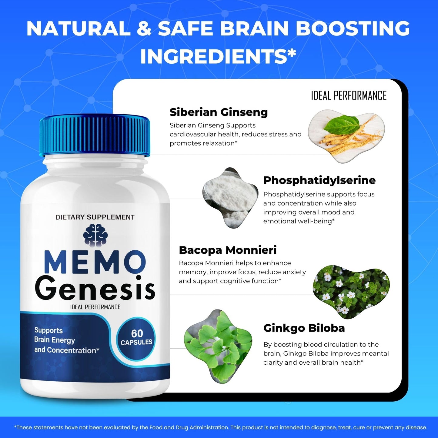 IDEAL PERFORMANCE Memo Genesis Capsule, 60 Capsules