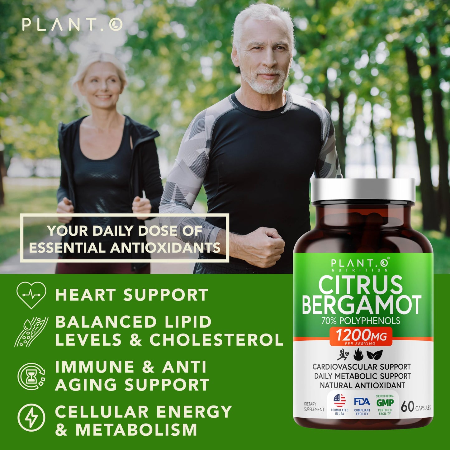 PLANT.O NUTRITION Citrus Bergamot Supplement Capsule 60