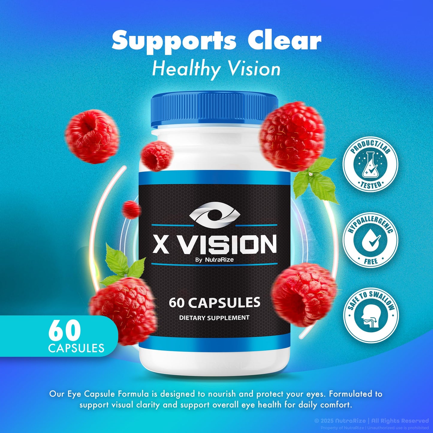 NutraRize X Vision Capsules, 120 Capsules