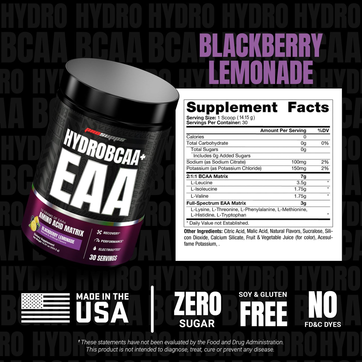 ProSupps HydroBCAA Essential Amino Acids Powder, 14.8 Ounce