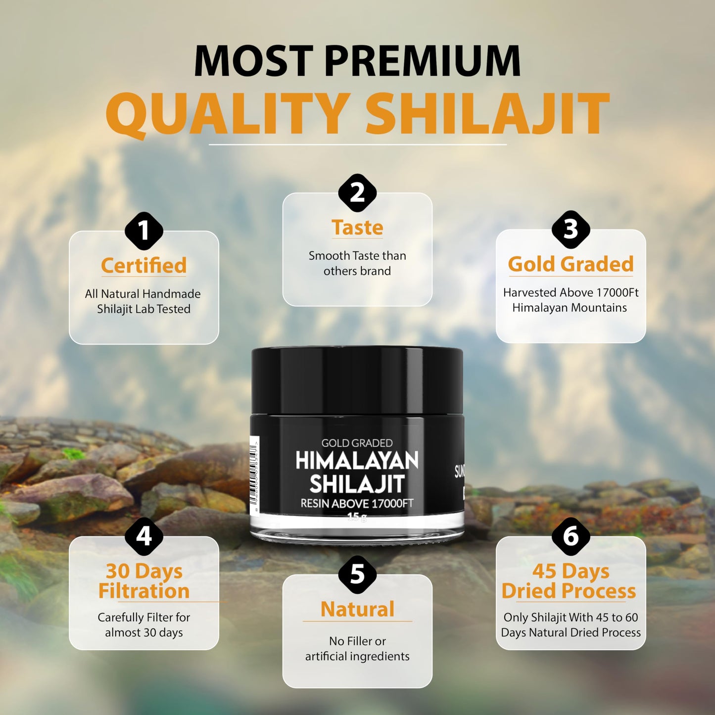 PakShilajit Gold Graded Himalayan Shilajit Softgel, 1 Count