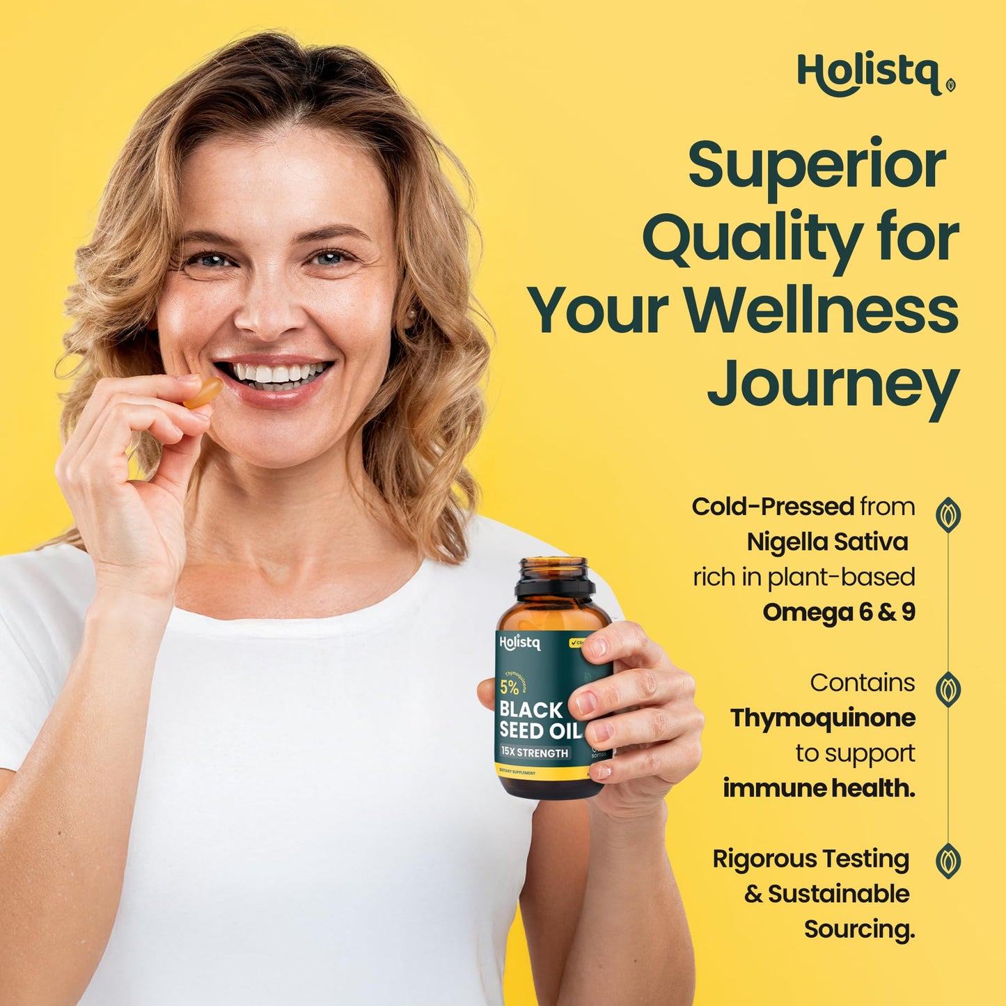 HOLISTQ Black Seed Oil Capsules 120 Capsules