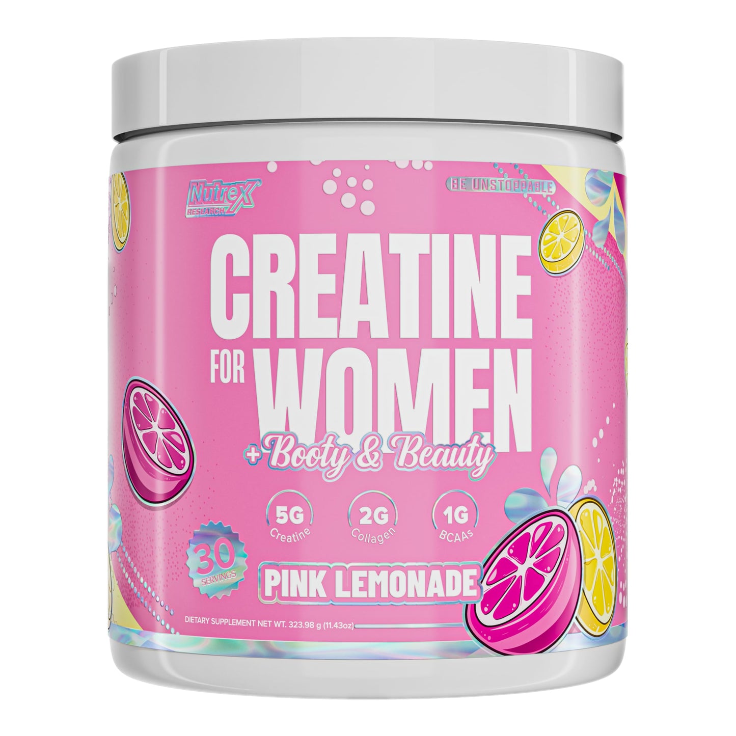 Nutrex Research Creatine for Women Booty & Beauty – Pink Lemonade Powder 13 Ounce