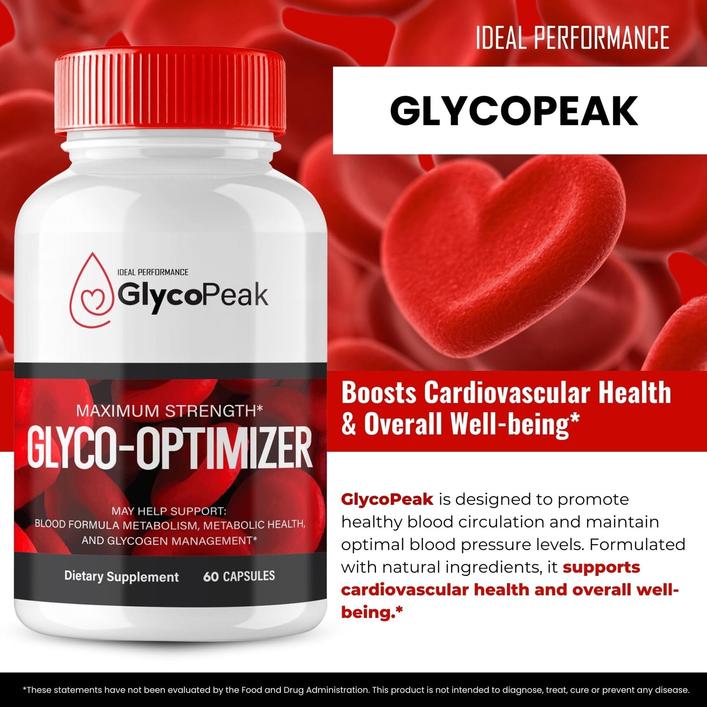 IDEAL PERFORMANCE Glyco Peak Glyco Optimizer, 180 Capsules
