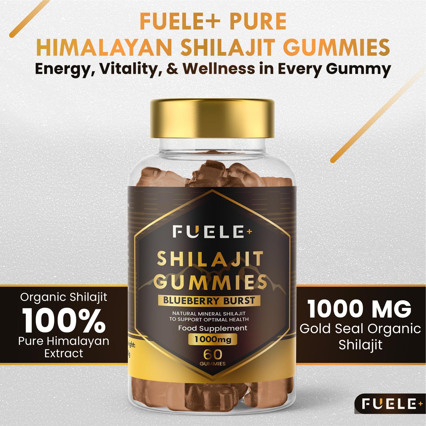 FUELE+ Shilajit Gummies, 60 Count