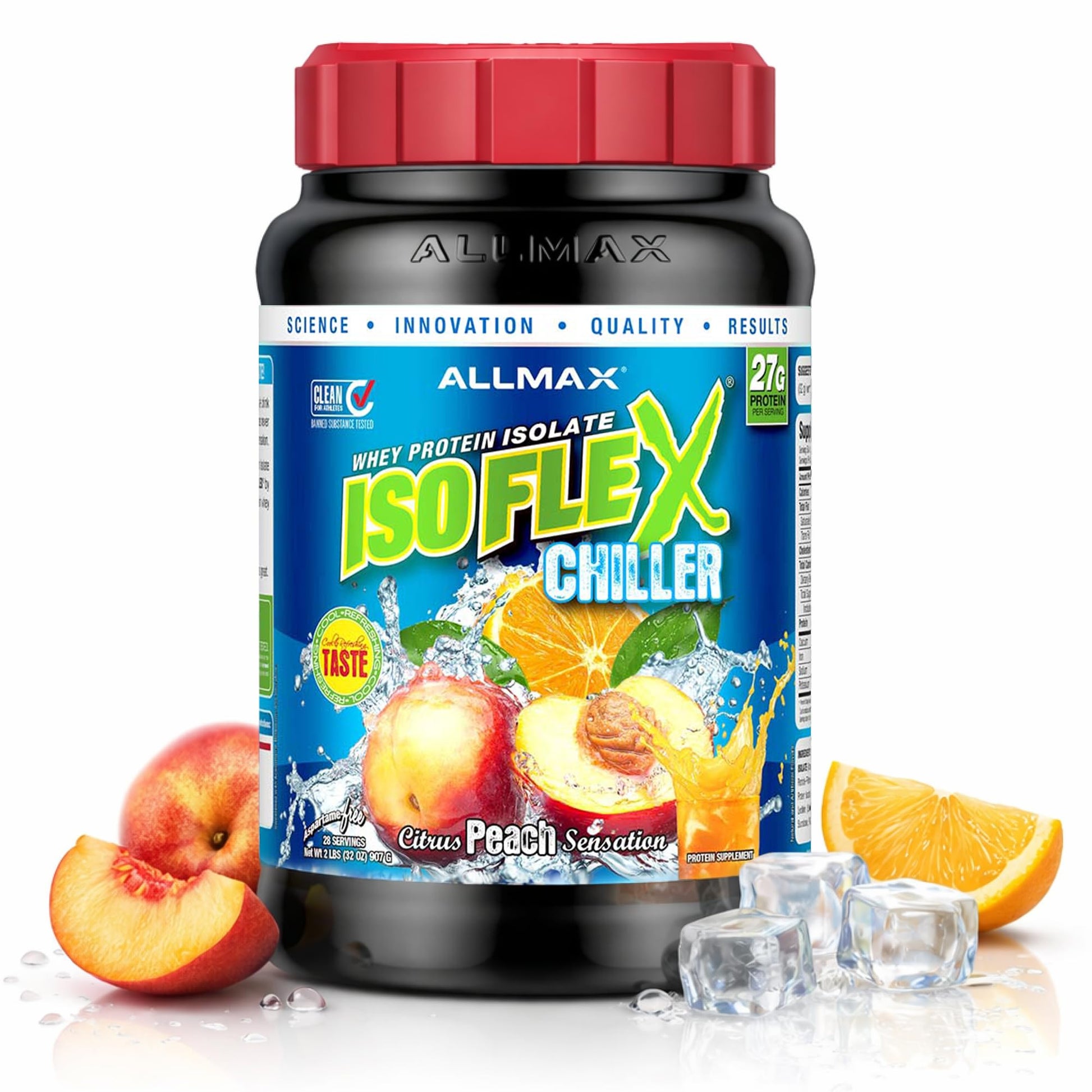 ALLMAX ISOFLEX Chiller Pure Whey Isolate Protein Powder, 32 Servings, 2 lb