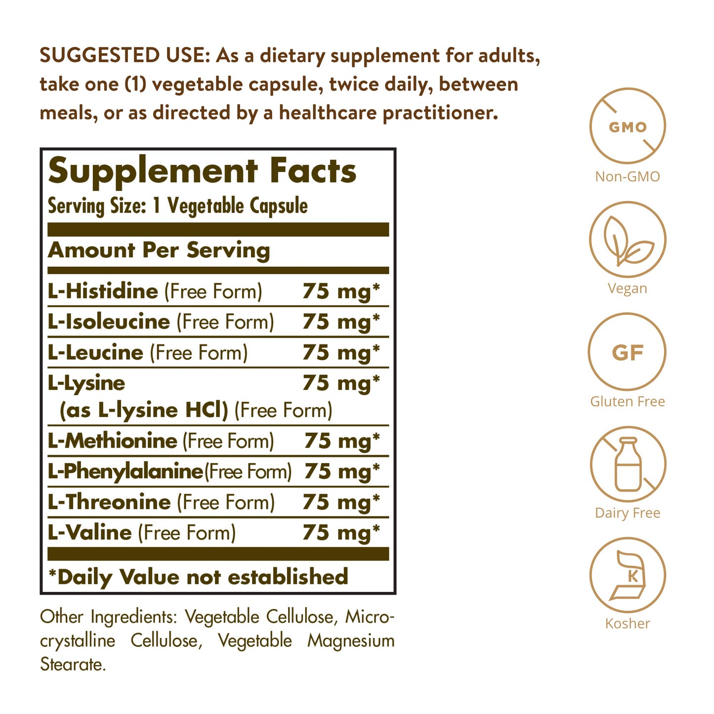 Solgar Essential Amino Complex Capsules, 90 Count