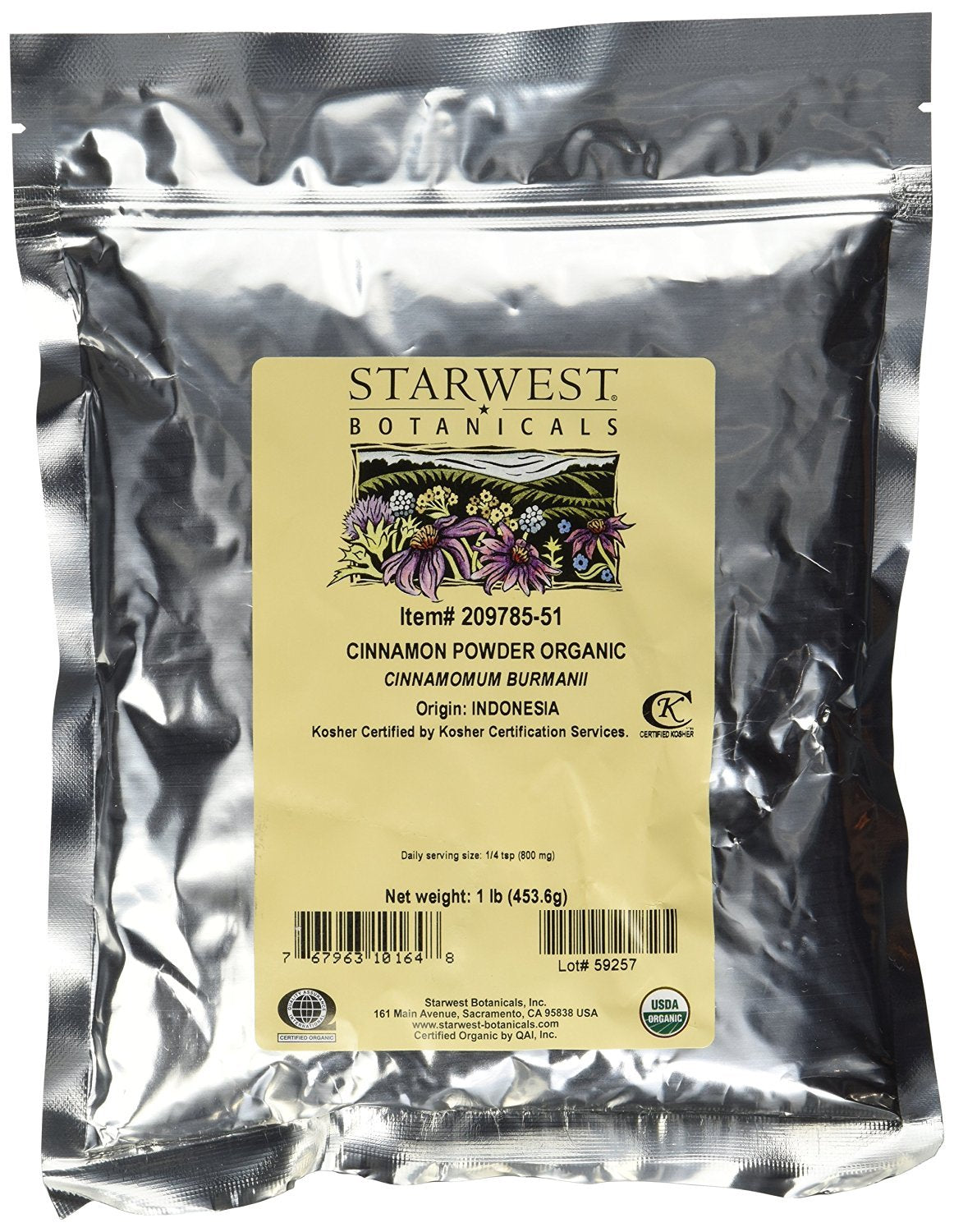 Starwest Botanicals Organic Cinnamon Powder, Powder, 48-oz Total (3 x 1 lb)