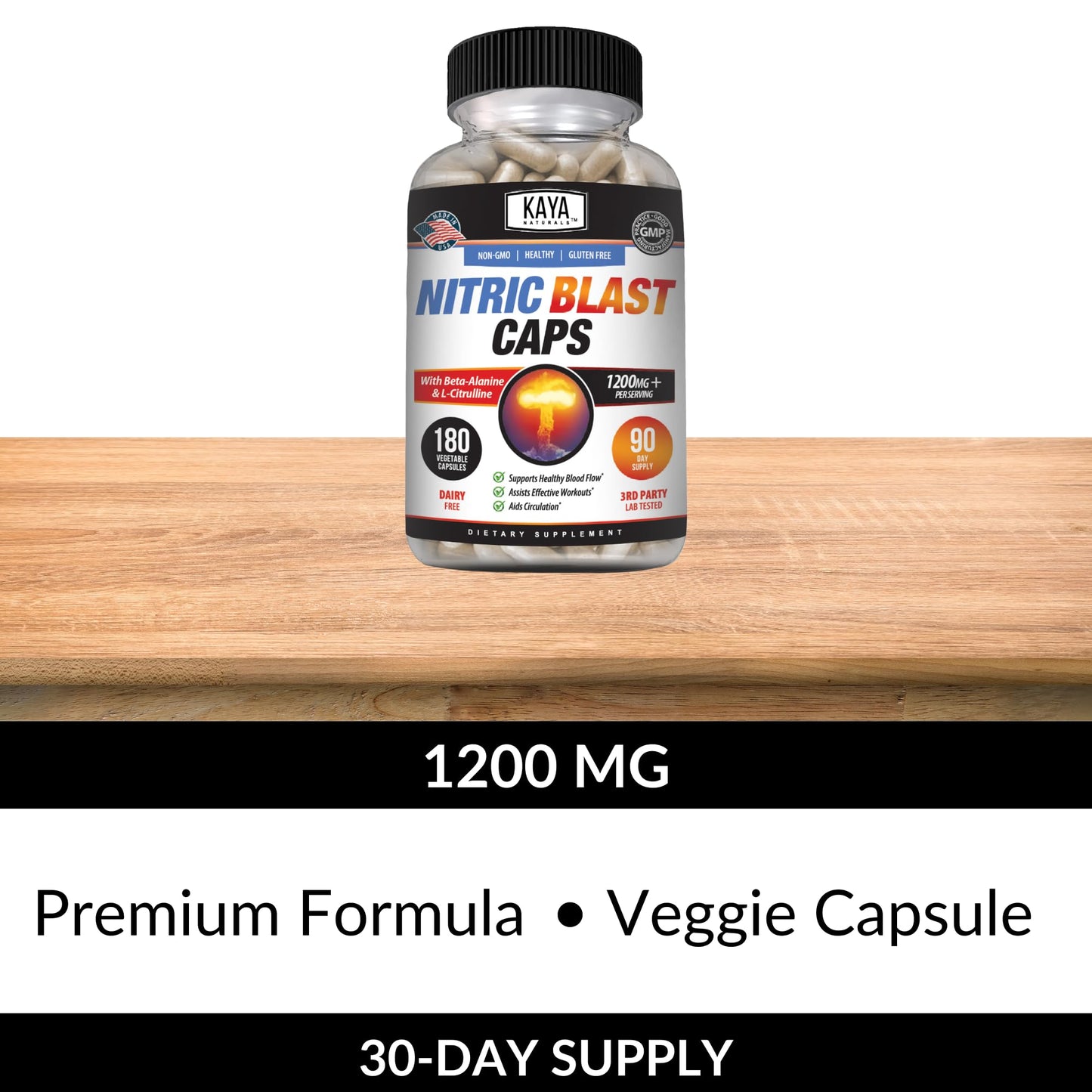 Kaya Naturals Nitric Blast Capsules 180
