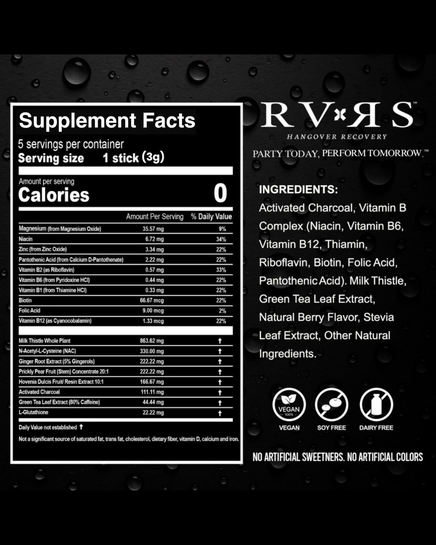 RVRS Recovery Support Powder Sticks 5 Pack
