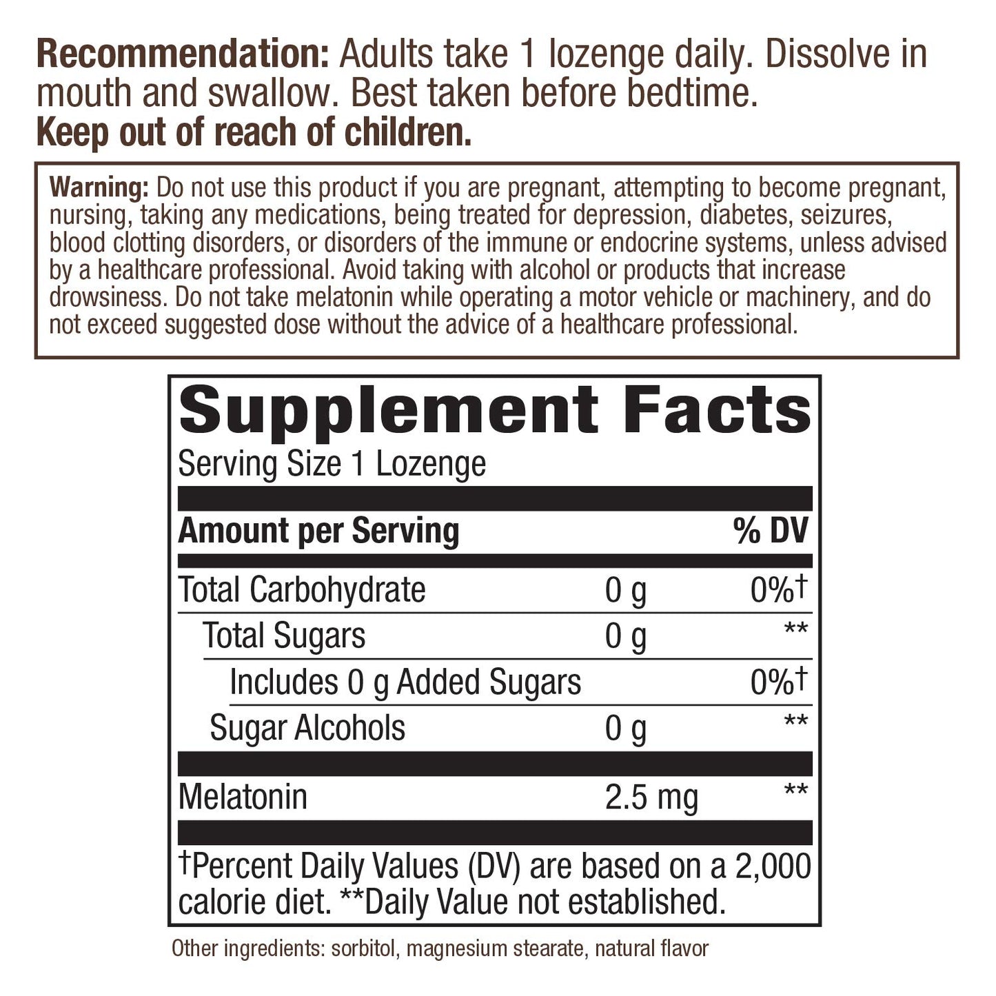Nature's Way Melatonin Tablet, 100 Count