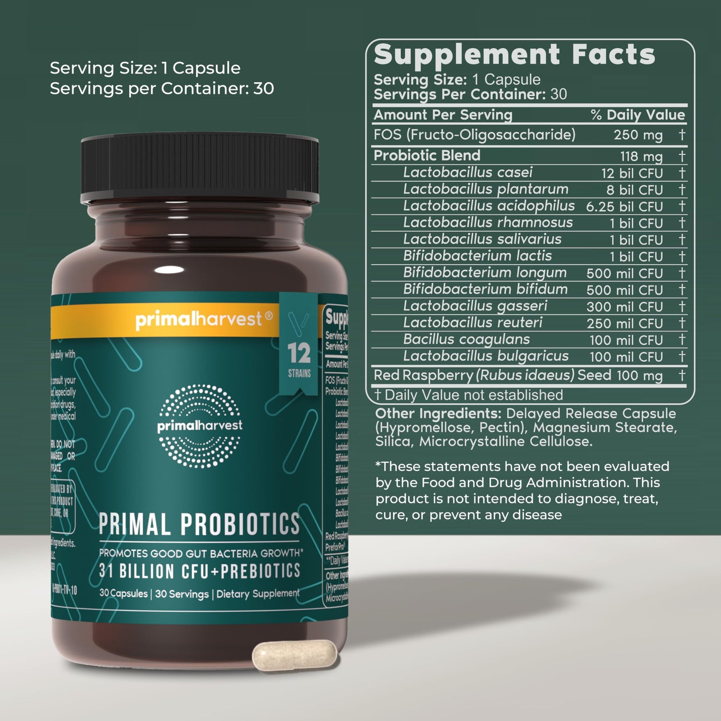 Primal Harvest Greens Powder & Probiotics Bundle Capsule 2-Pack