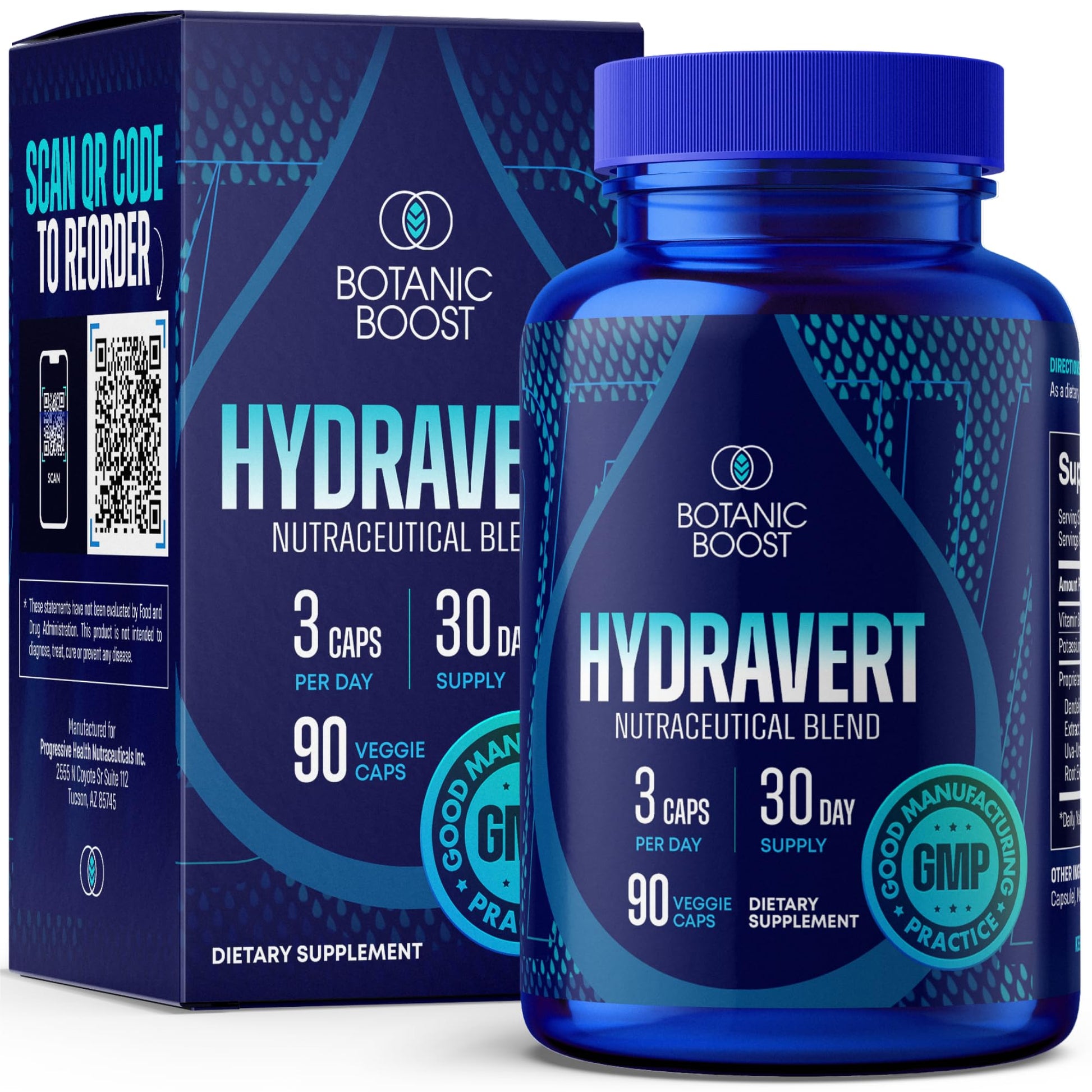 Botanic Boost Hydravert Diuretic Capsules 90 Count