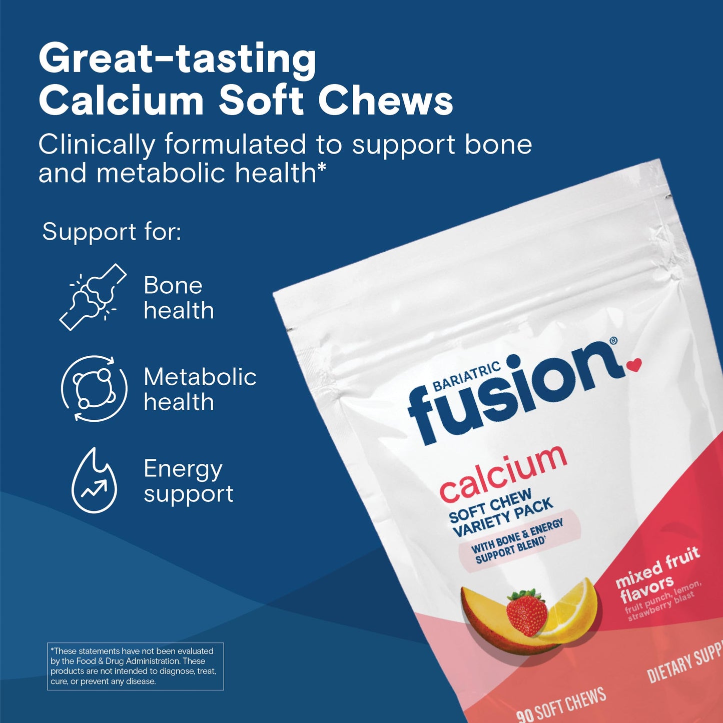 Bariatric Fusion Calcium Citrate with Vitamin D3 Supplement Gummy, 90 Count