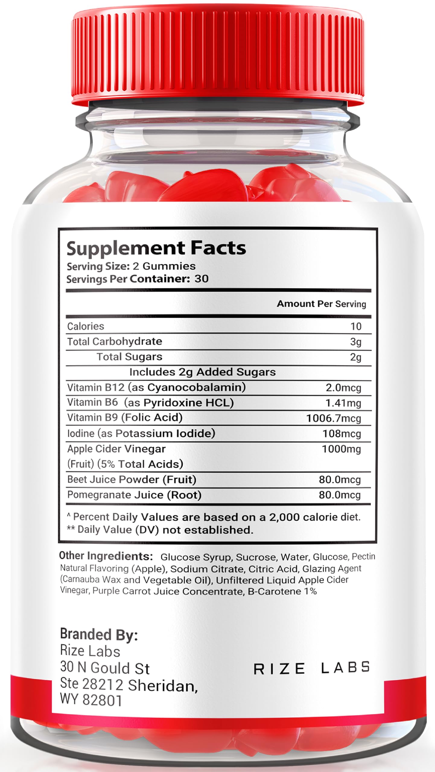 Rize Labs Slim Plus Keto ACV Gummies 120