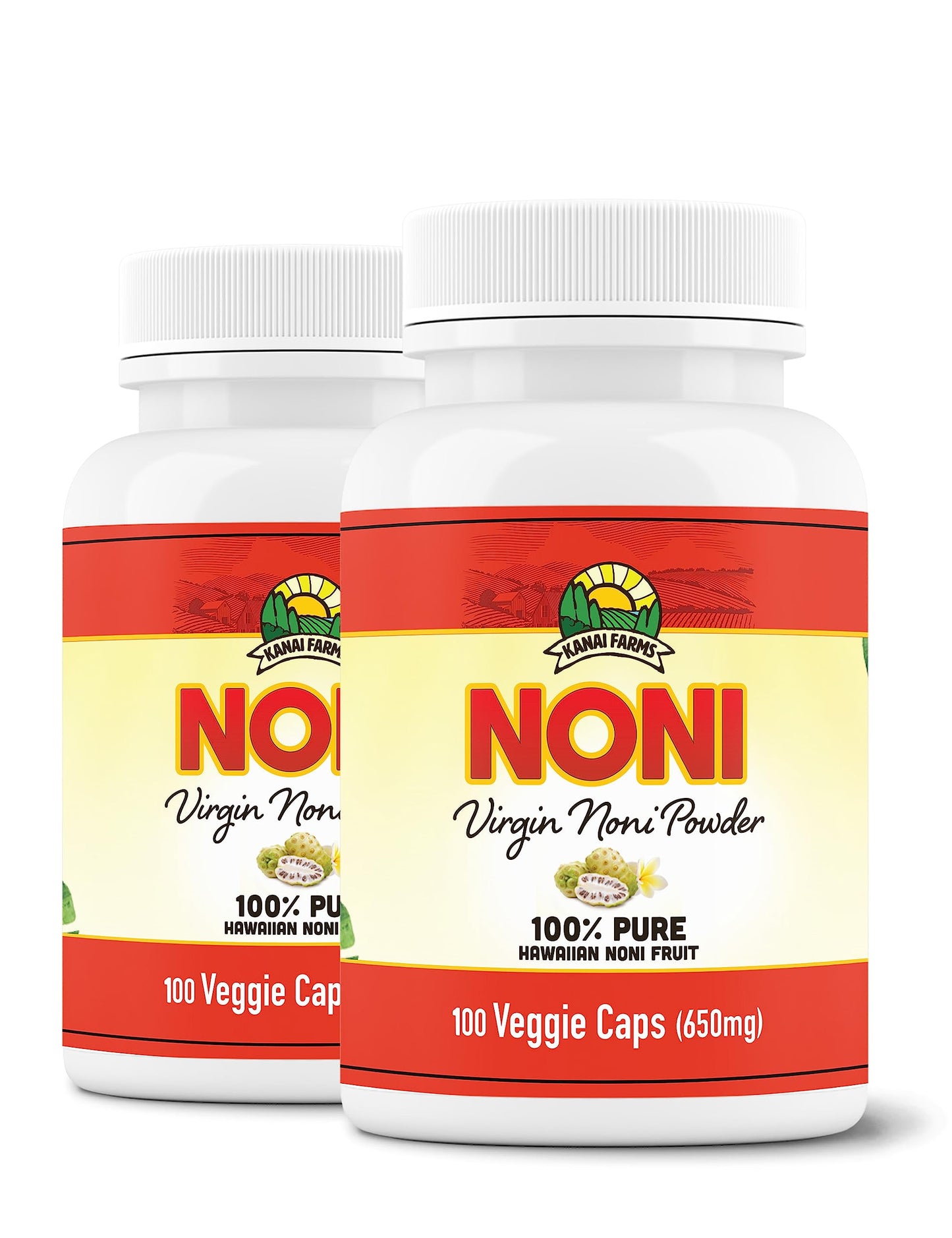 Kanai Farms Virgin Noni Powder, 2 Bottles