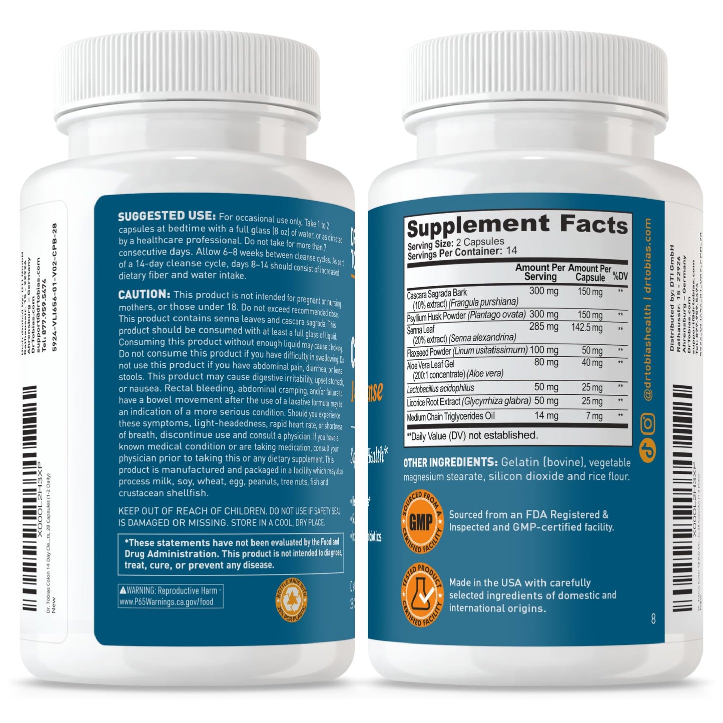 Dr. Tobias Colon Cleanse Capsules 28 Count