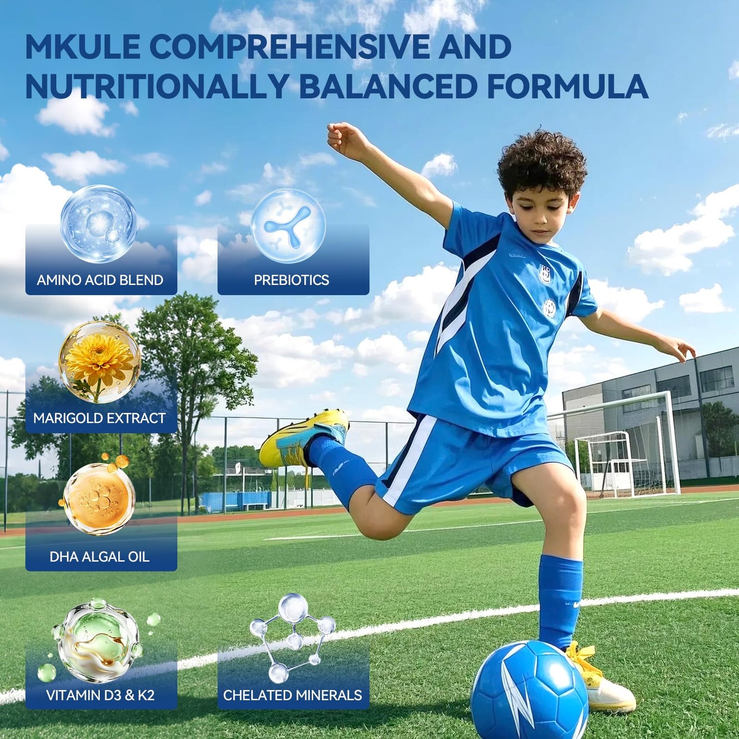 Mkule 21 Days Growth Mini Capsules Height Growth Supplement for Kids & Teens (Ages 6-13), 180 Capsules