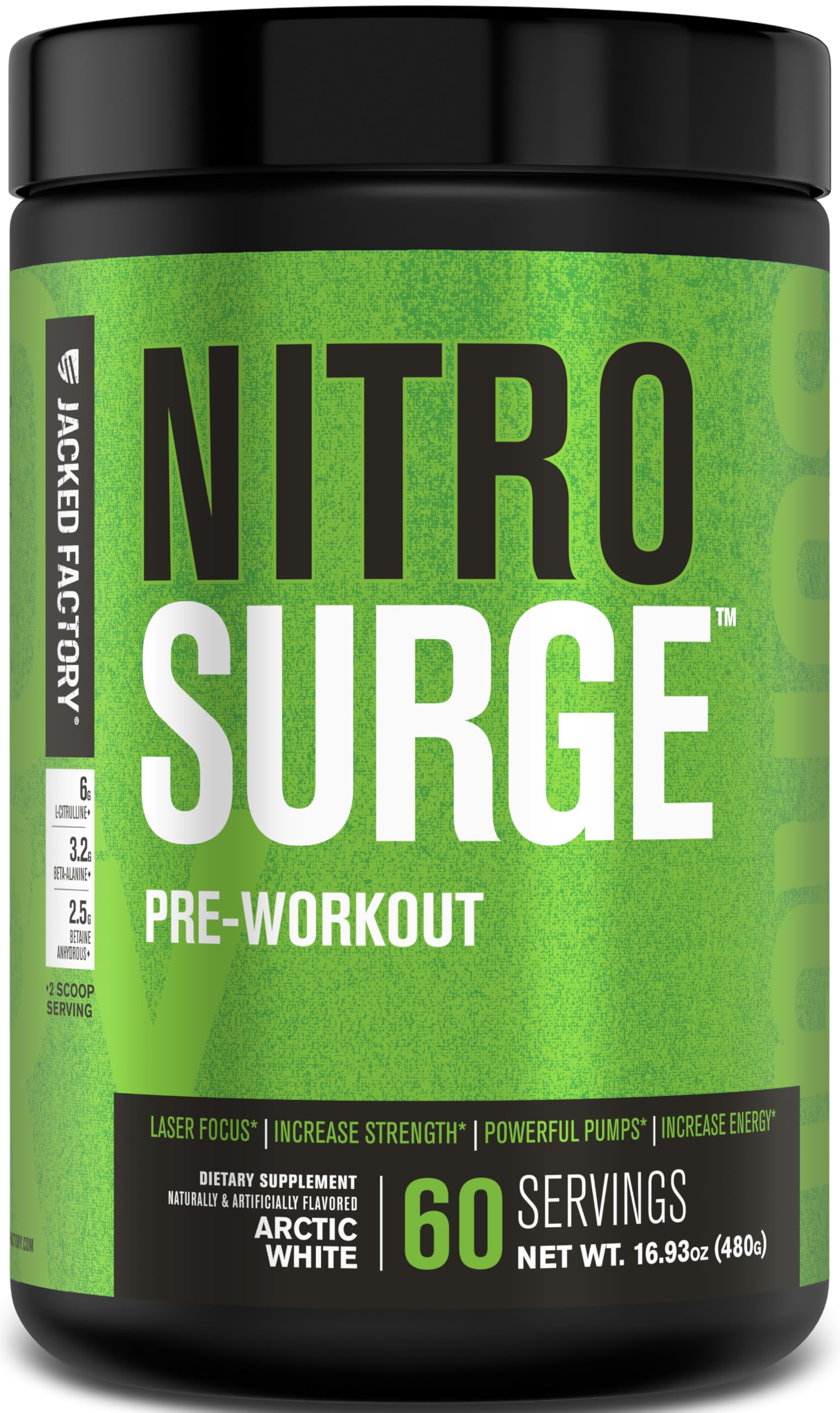 Jacked Factory NITROSURGE Pre Workout Powder, 60 Servings