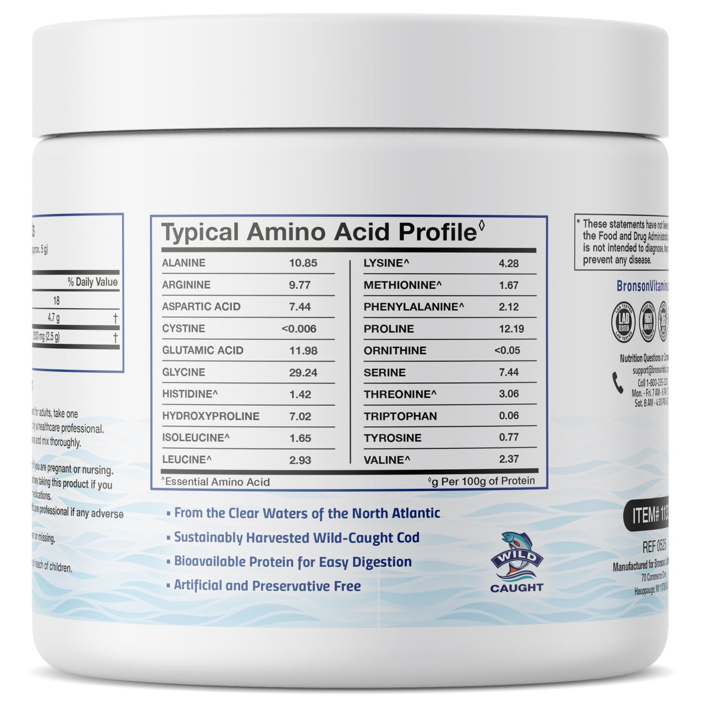 Bronson Marine Collagen Peptides Hydrolyzed Protein Powder 5.29 oz
