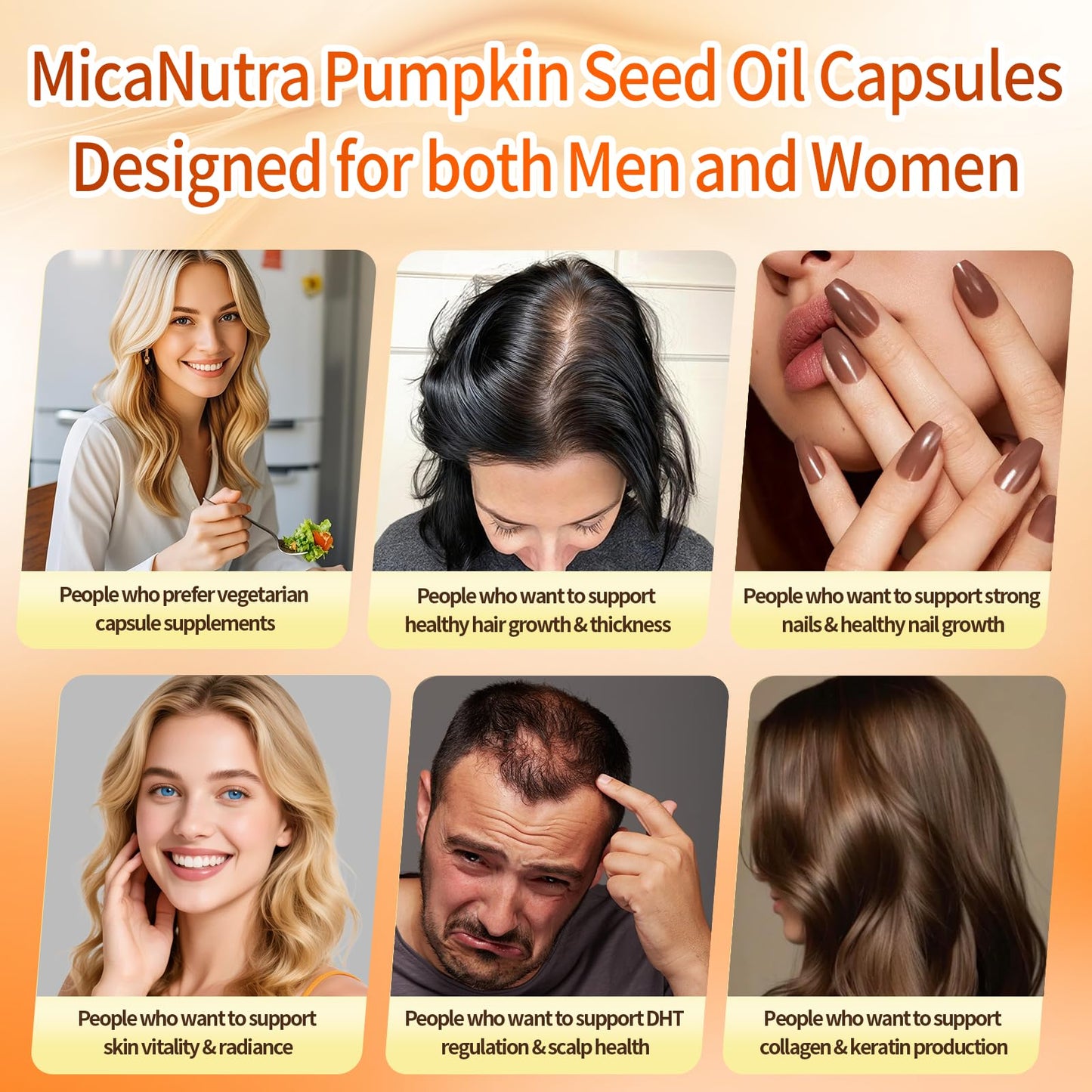 MicaNutra Pumpkin Seed Oil with Saw Palmetto Softgels, 180 Count