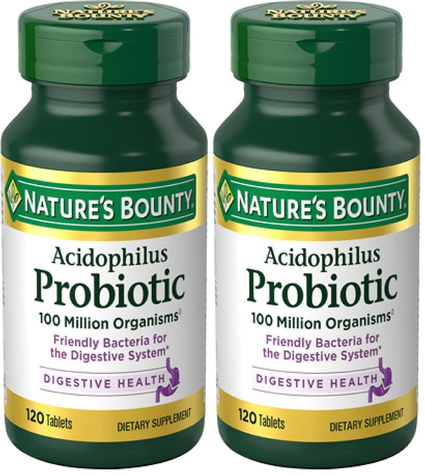 Nature's Bounty Lactobacillus Acidophilus Probiotic Supplement Tablet, 240 Count