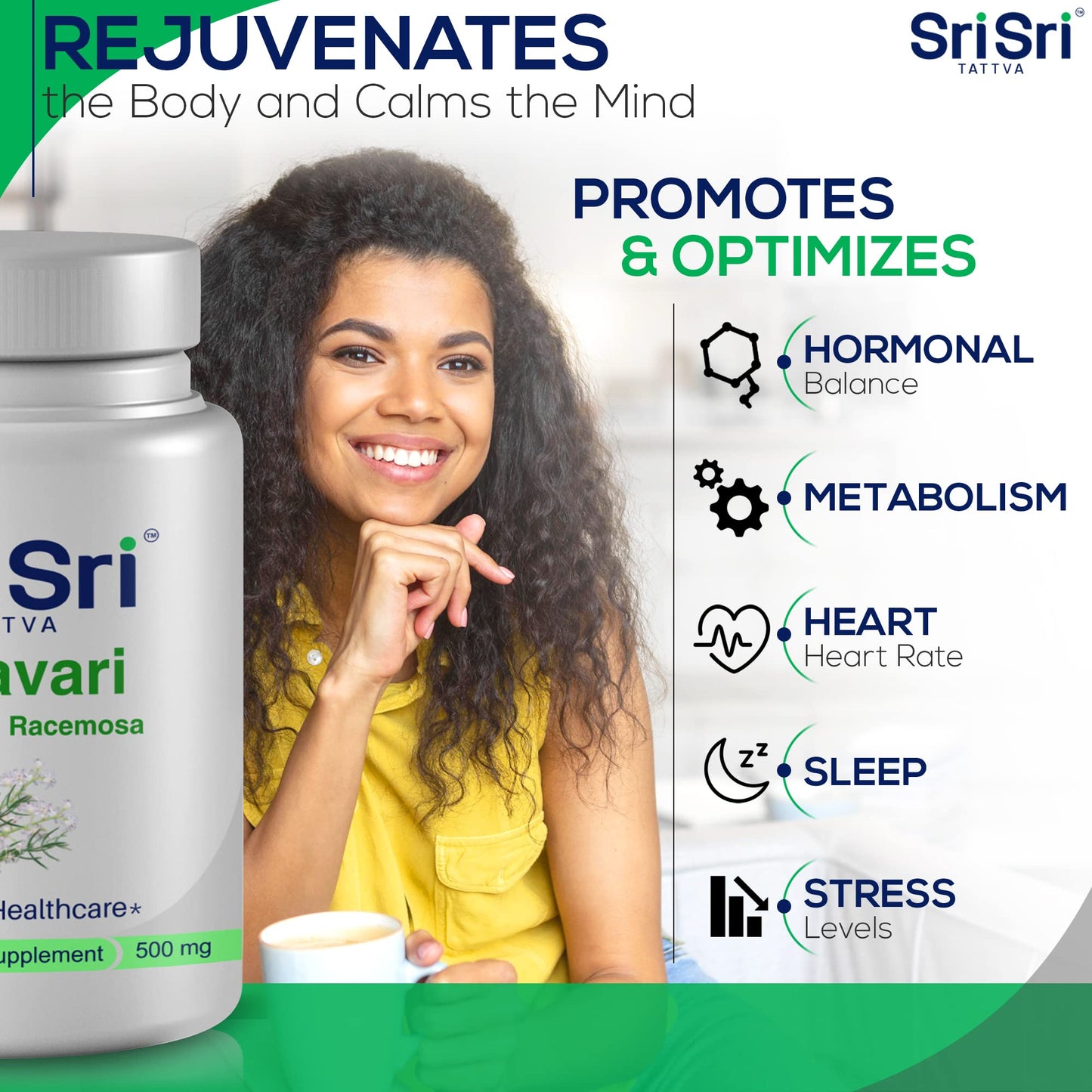 SRI SRI TATTVA Shatavari Tablets, 60 Tablets