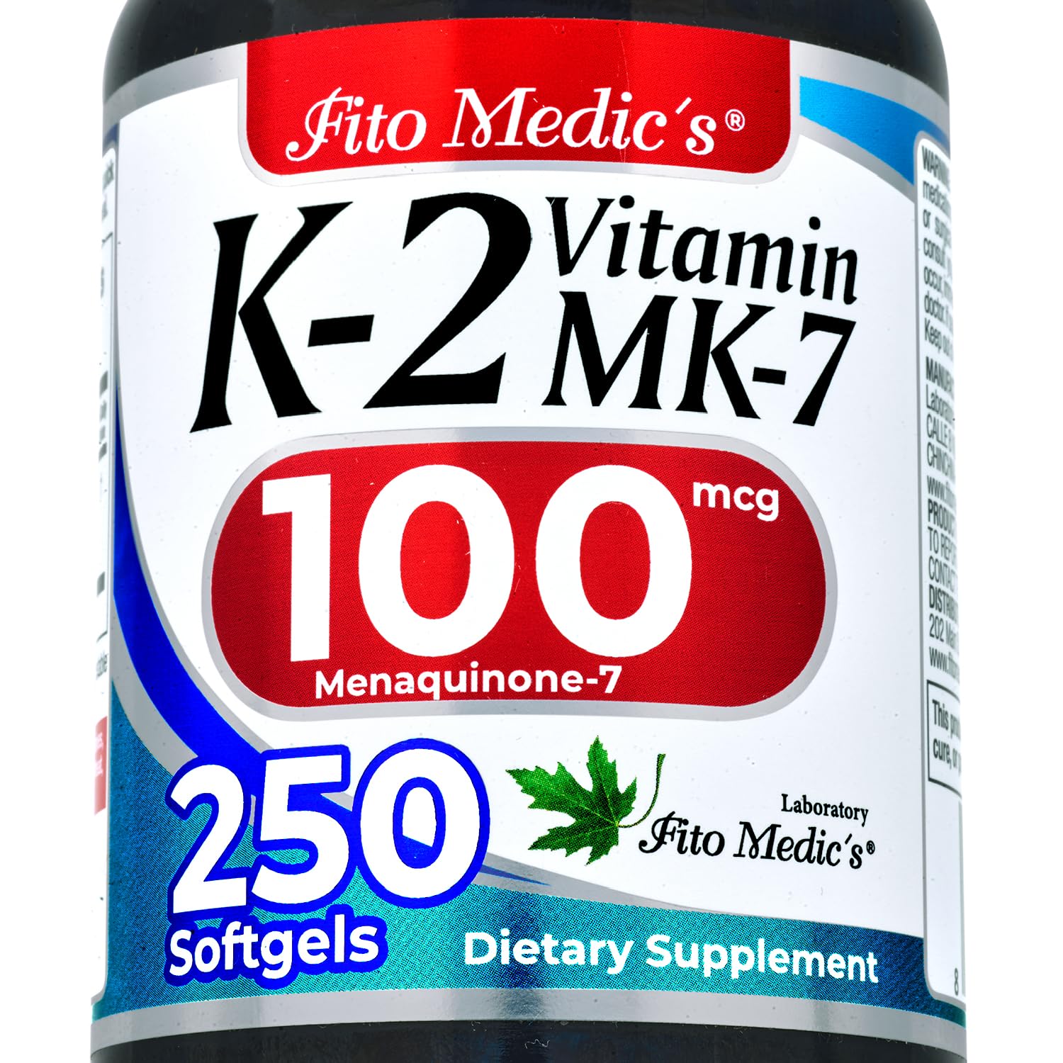 FITO MEDIC'S Vitamin K2 Softgels 250 Count