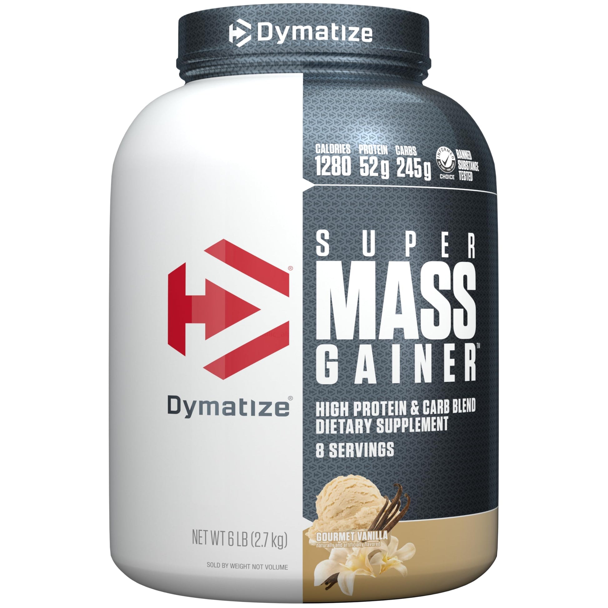 Dymatize Super Mass Gainer Protein Powder, Gourmet Vanilla, 96