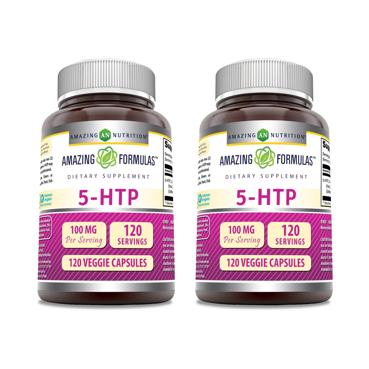 Amazing Nutrition 5-HTP (Hydroxytryptophan) Supplement Capsules, 240 Count