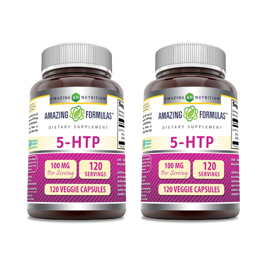 Amazing Nutrition 5-HTP (Hydroxytryptophan) Supplement Capsules, 240 Count