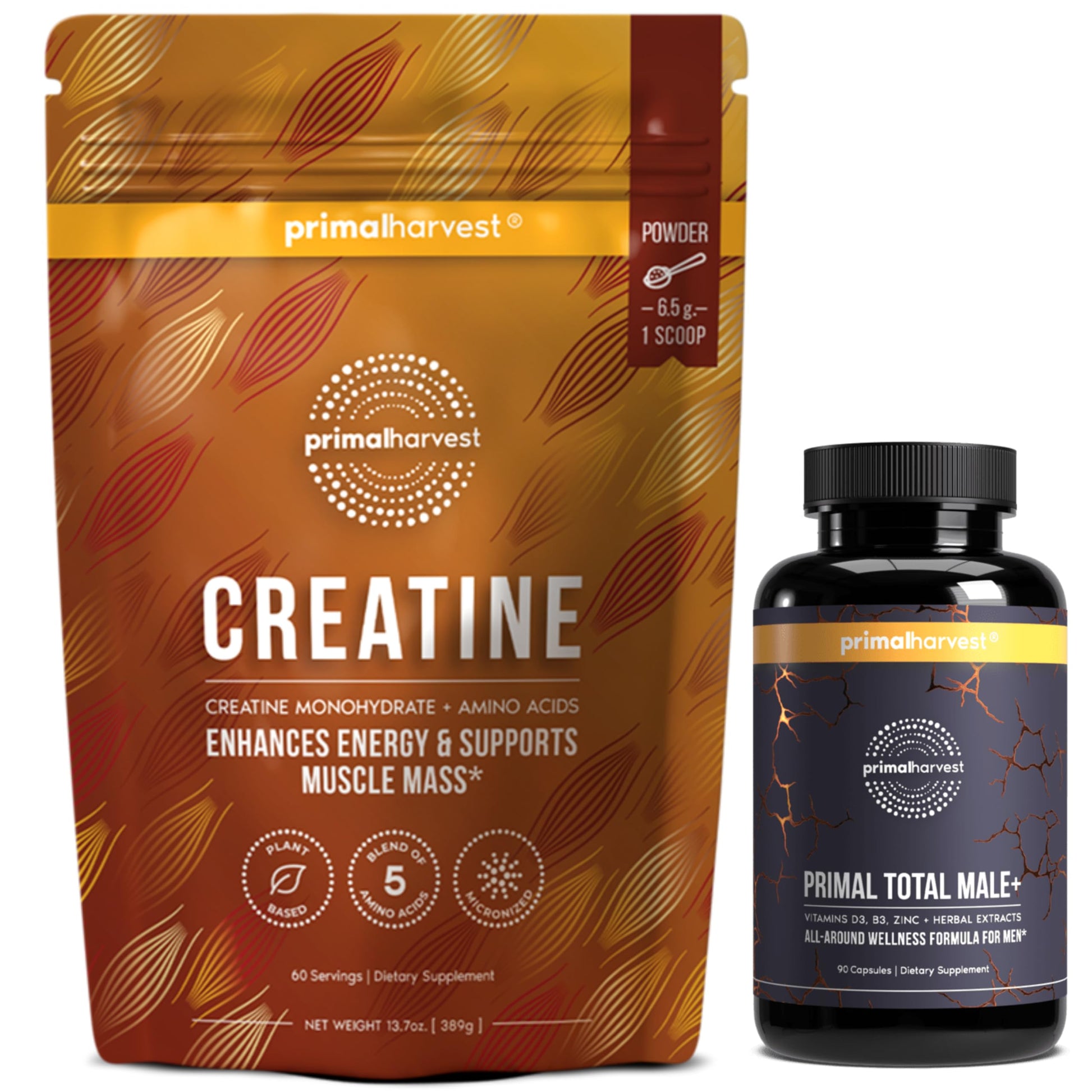 Primal Harvest Creatine Powder 30 Servings Each 2-Pack