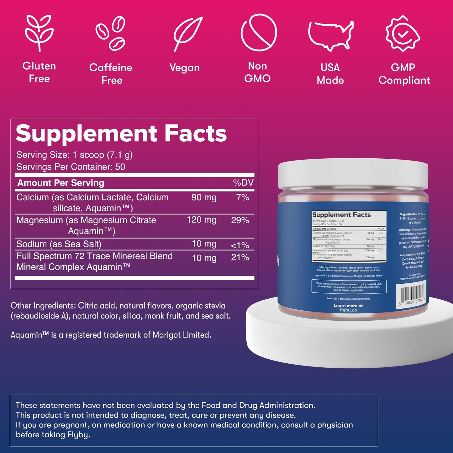 Flyby Electrolytes Powder Strawberry Lemonade 12.5