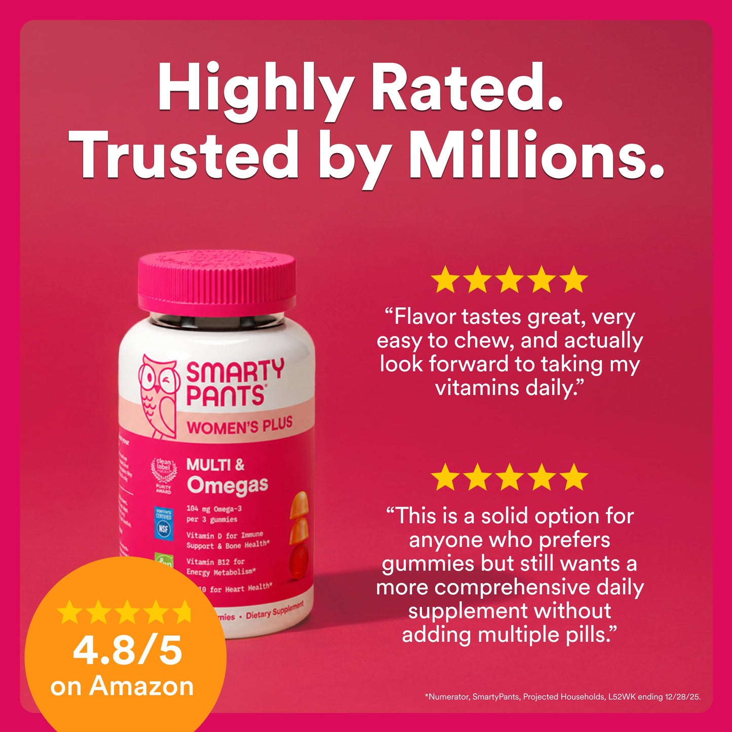 SmartyPants Women's Multivitamin Gummies, 120 Count