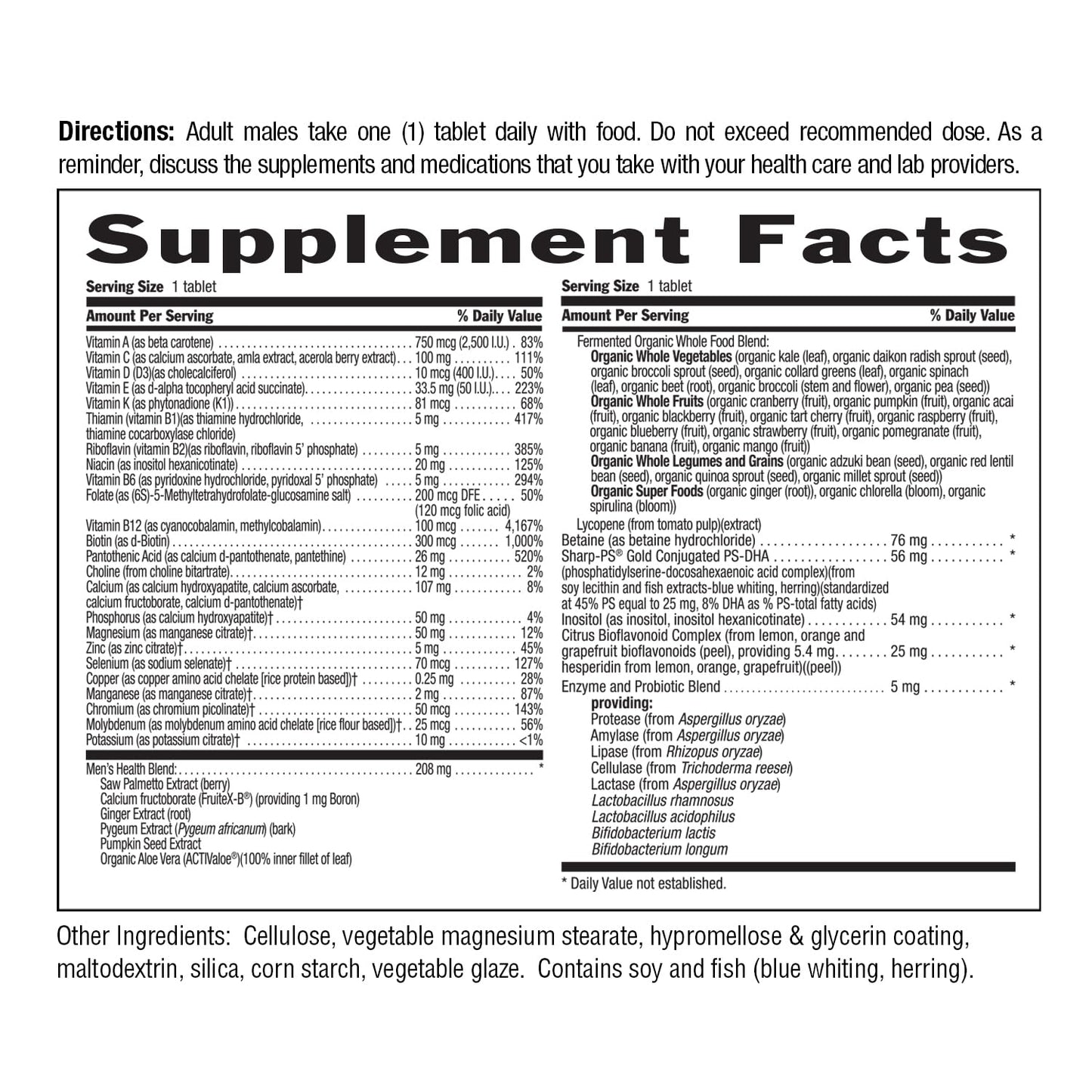 Country Life CORE Daily-1 Multivitamin for Men 50+ Tablets, 60 Count