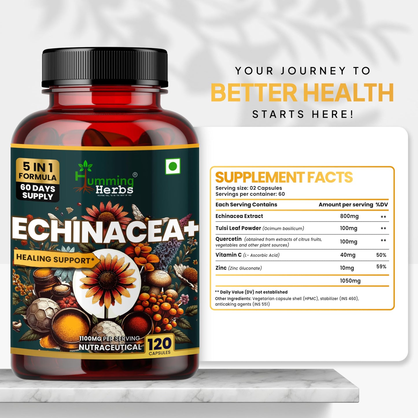 Humming Herbs Echinacea Complex Capsules 120 Capsules