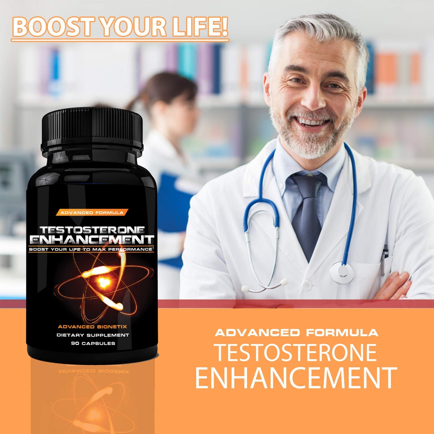 Advanced Bionetix Testosterone Booster Male Enhancement Capsule 90 Count