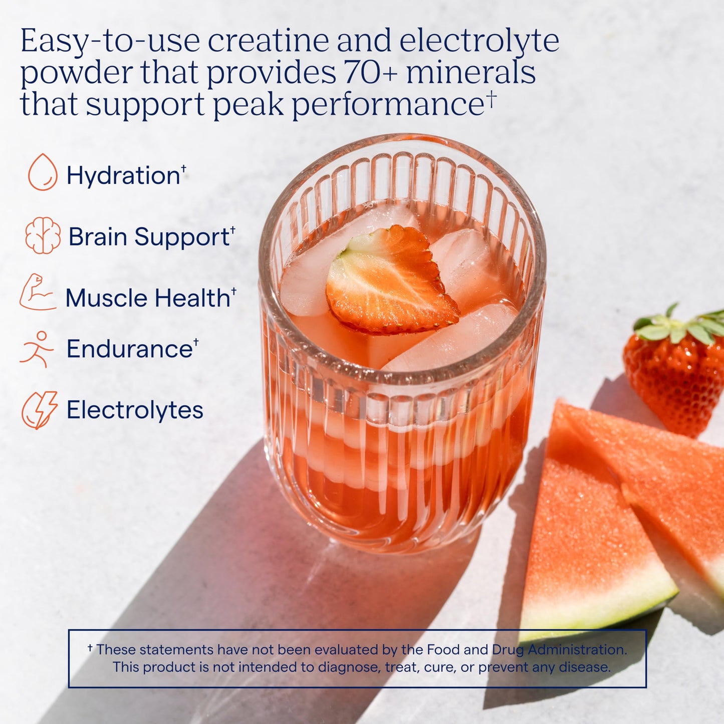 Trace Minerals Creatine + Electrolytes Powder, 30 Servings