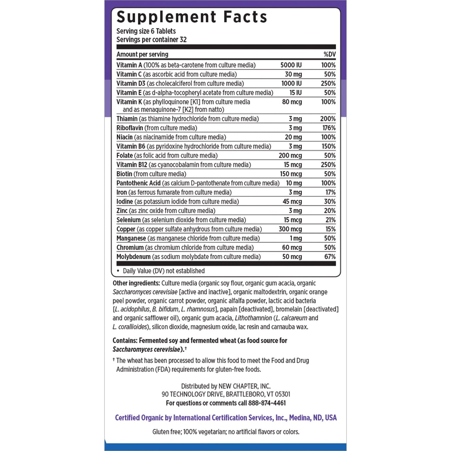 New Chapter Tiny Tabs Multivitamin Tablets, 192 Count