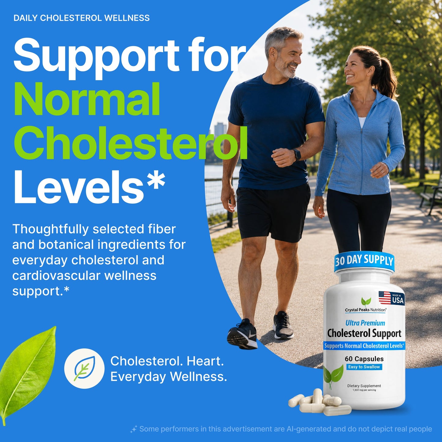 CRYSTAL PEAKS NUTRITION Cholesterol Supplement Capsule 60 Count