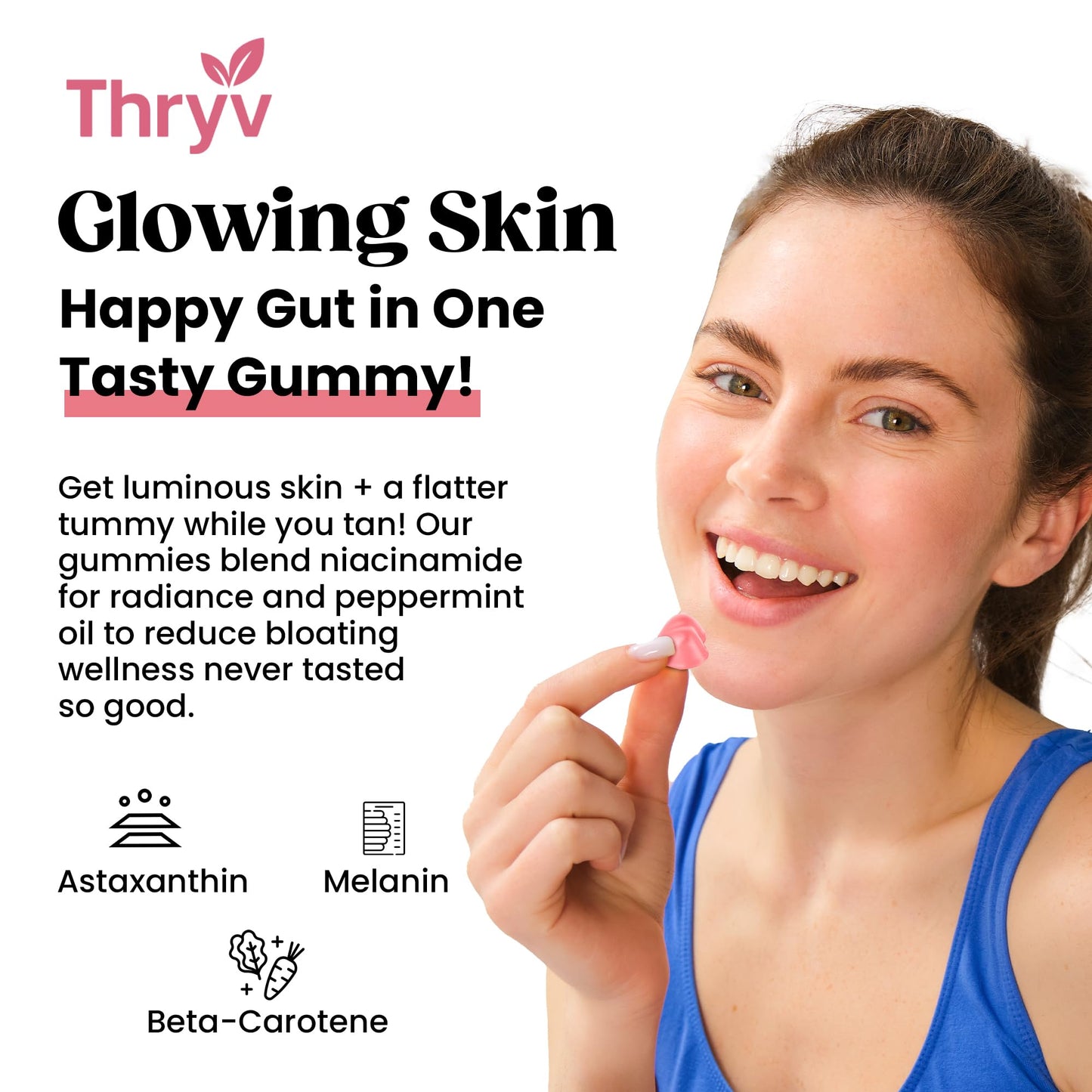 Thryv UVBites Tanning Gummies 60 Count